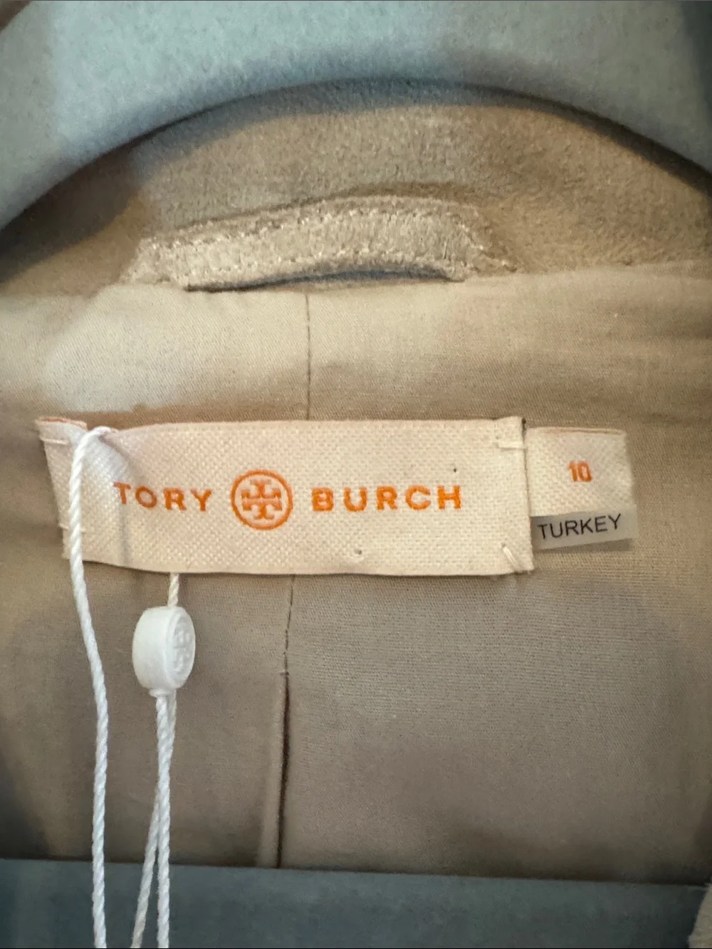 NWT Tory Burch Taupe Suede Moto Biker Jacket Brushed Gold Hardware Heavy$1K tag!